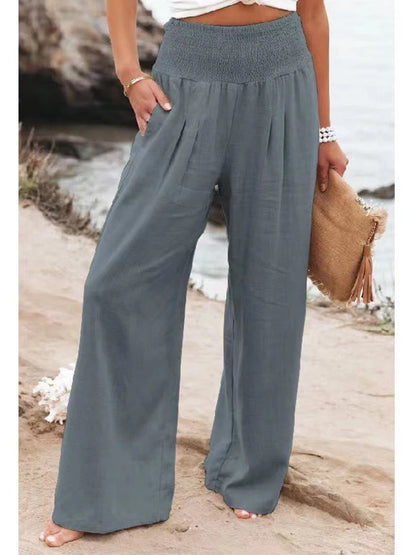 ISABELLA - Luchtige linnen corrigerende broek met zakken