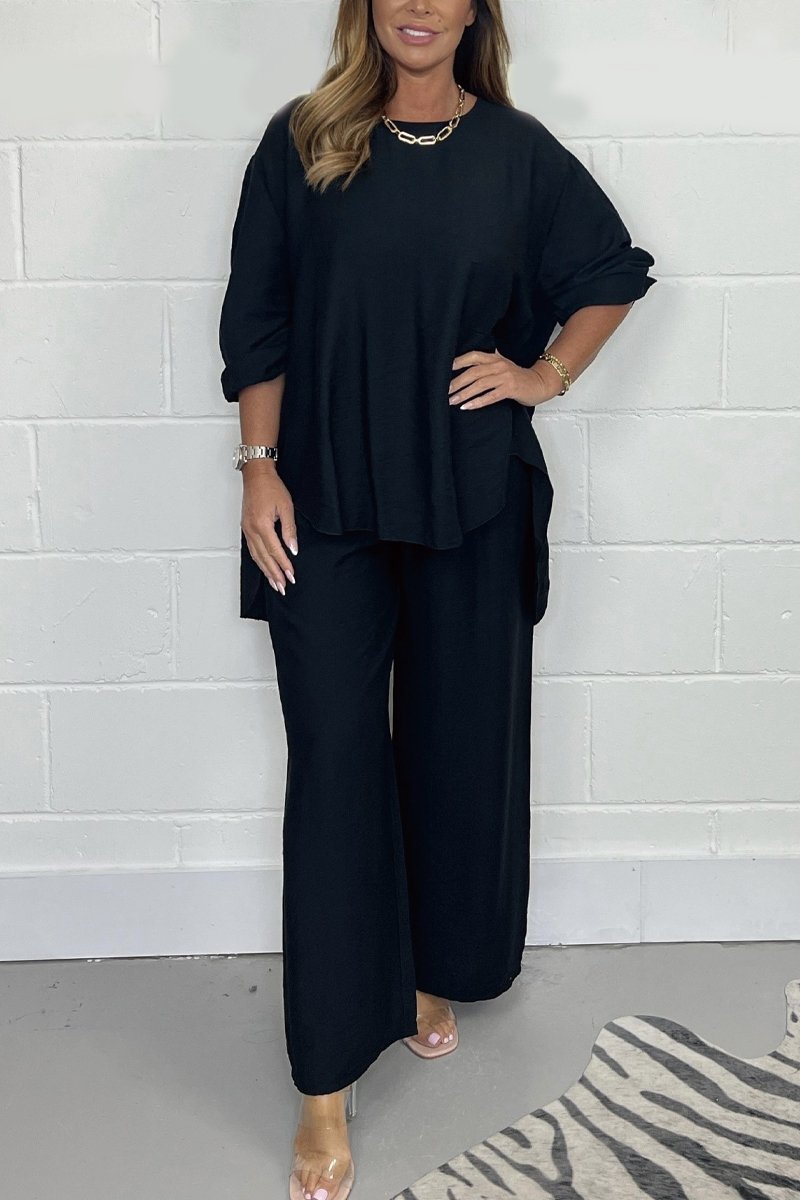 Iris | Casual pak met ronde hals